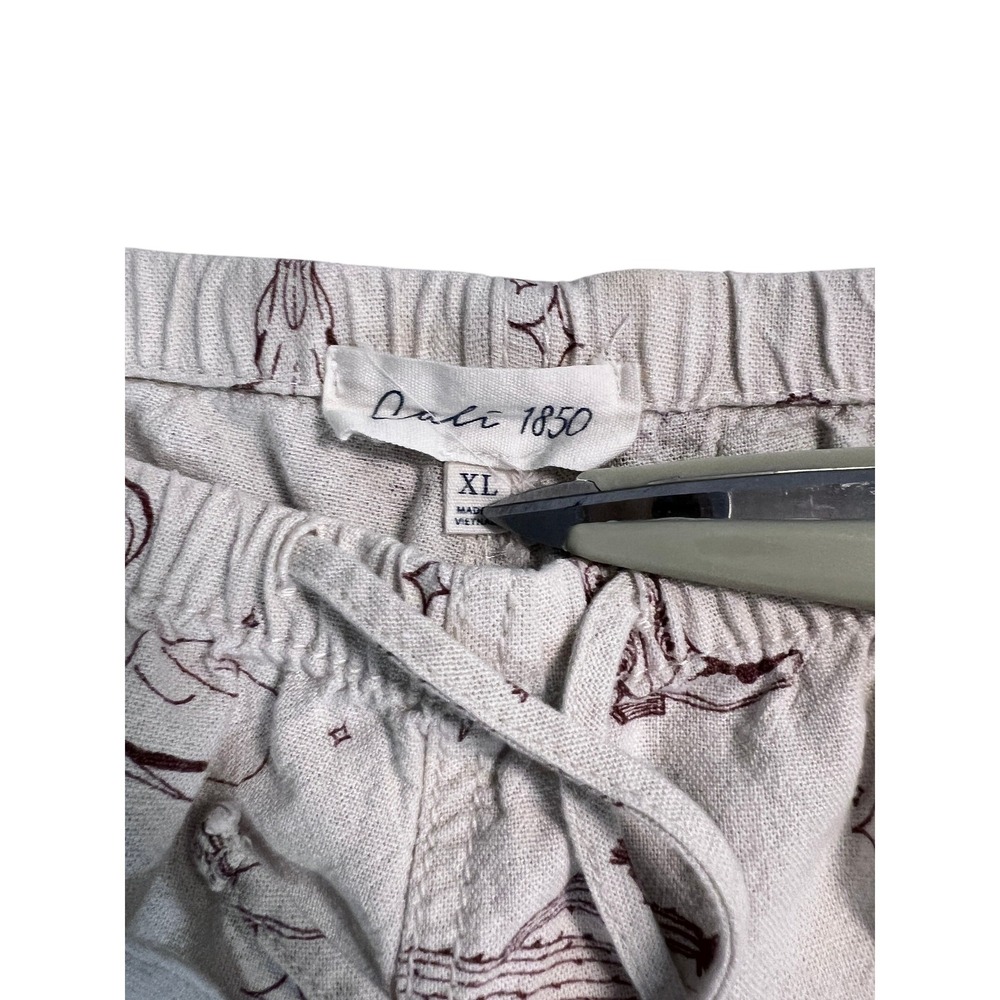 Cali1850 Western Print Twill Pants Women XL Cream Brown - Picture 4 of 6